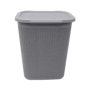 JVL Loop Laundry Basket 50L Grey