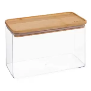 image of 5Five Oblong 2.0Lt Food Storage Box With Air Tight Sealed Bamboo Lid