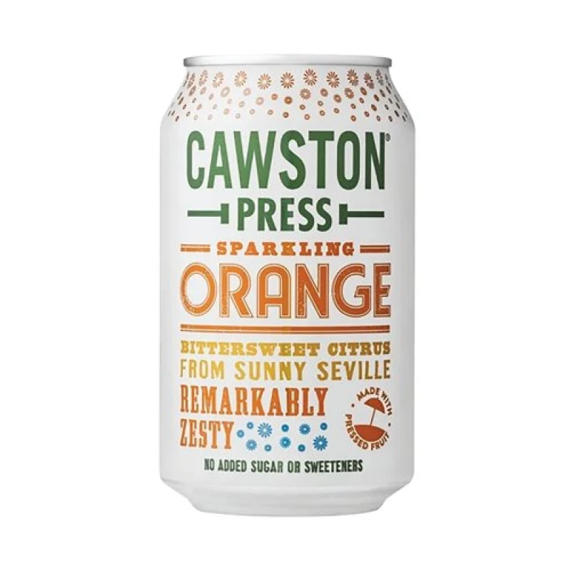 Image of Cawston Press Cawston Press Sparkling Orange Soft Drink 330ml Can (Pack of 24) CANS113 CANS113