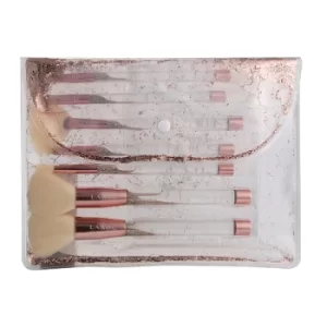 image of LaRoc 7pc Glitter Brush Set Rose Gold