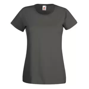 Image of Fruit Of The Loom Ladies/Womens Lady-Fit Valueweight Short Sleeve T-Shirt (S) (Light Graphite)