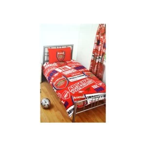 Image of Arsenal Patch Single Duvet and Pillow Case Set