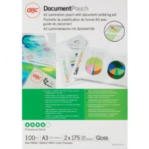 Image of GBC Laminating Pouches Glossy 350 Microns A3 100 Pieces