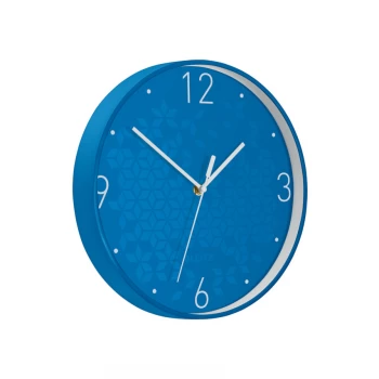 Image of Leitz WOW Wall Clock 290x290x43mm Blue Ref 90150036