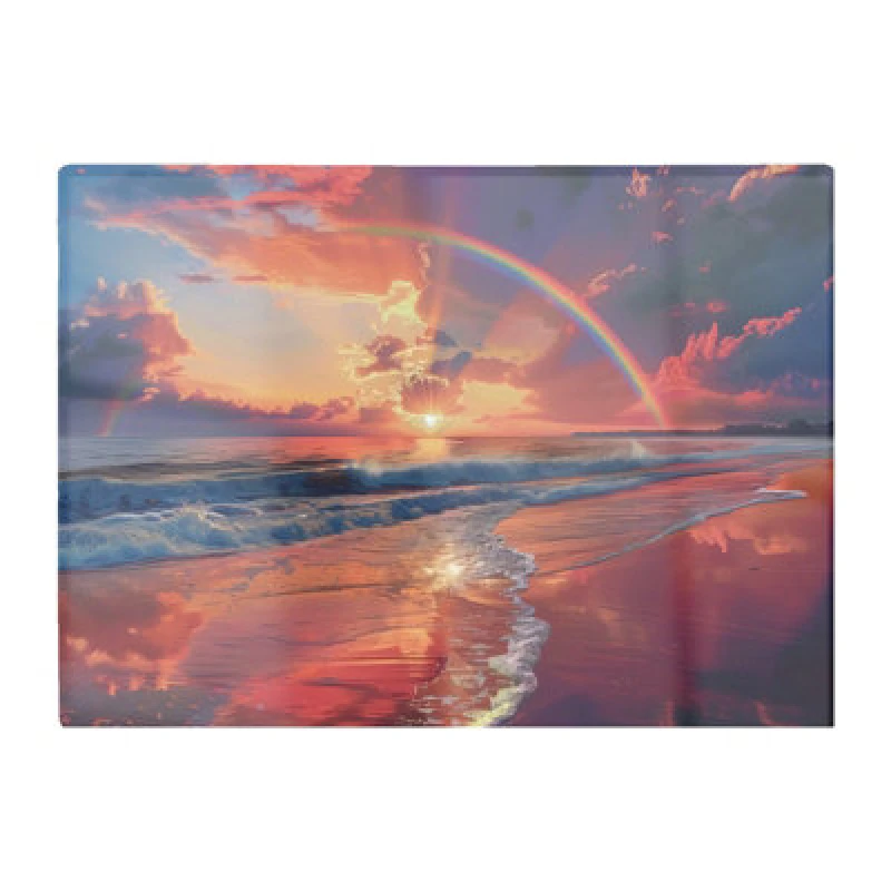 Image of Warren Reed Designer Rainbow Reflection On The Shore Chopping Board