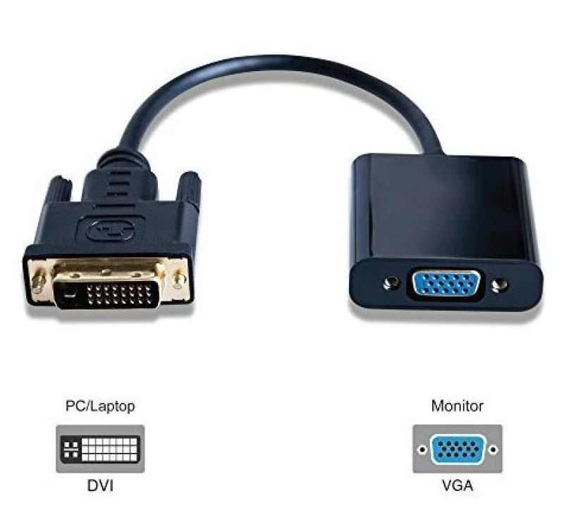 Image of Microconnect DVIDVGA video cable adapter 0.25 m DVI-D VGA (D-Sub) Blac
