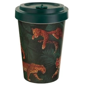 image of Spots & Stripes Big Cat Reusable Screw Top Bamboo Composite Travel Mug