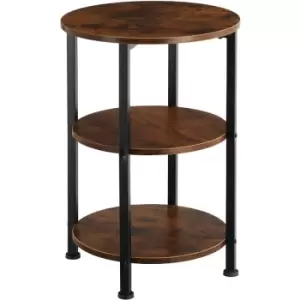 Image of Tectake - Bedside table Colchester - bedside table, table, bedroom table - industrial dark - industrial dark