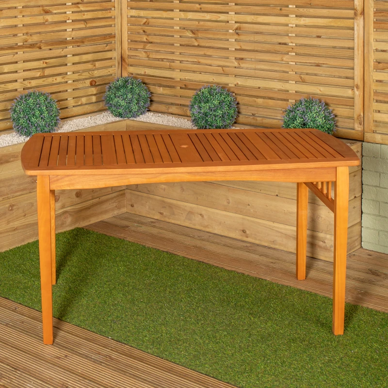 Image of Kapalua 4 Seater Rectangular Outdoor Wooden Slatted Top Dining Table