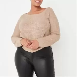 image of Missguided Plus Recycled Ophelita Jumper - Neutral