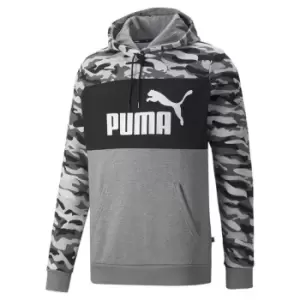 image of Puma Essential Camo Hoodie Mens - Black