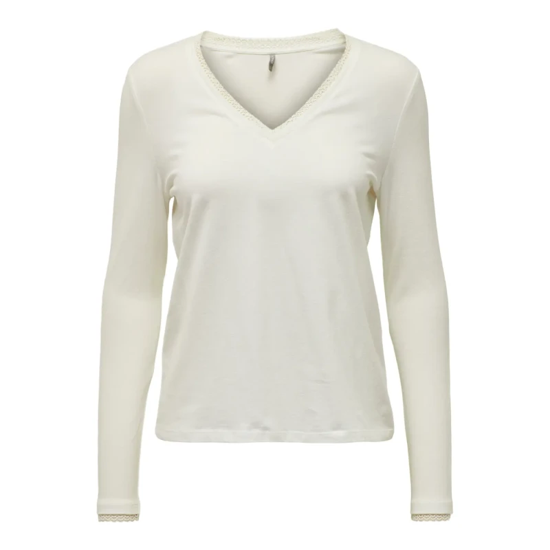 Image of Only Womens long sleeve T-Shirt Only Elise Blanc Female L