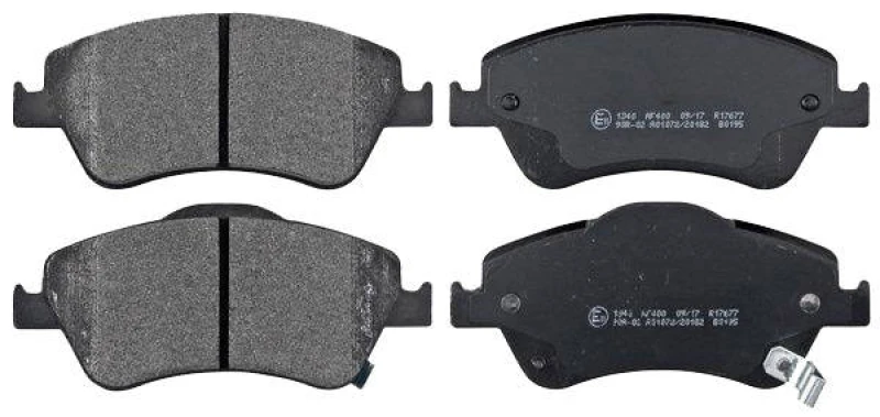 Image of A.B.S. 37620 Brake pad set with acoustic wear warning Brake Pad Set,disc brake (402)