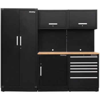 image of Sealey - APMSCOMBO1W Modular Storage System Combo - Oak Worktop