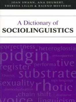 Image of A Dictionary of Sociolinguistics by Joan Swann Paperback