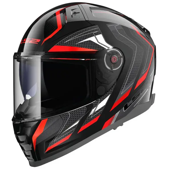 Image of LS2 FF811 Vector II Alizer Black Red Full Face Helmet Size S