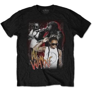 Image of Lil Wayne - 90s Homage Unisex Large T-Shirt - Black