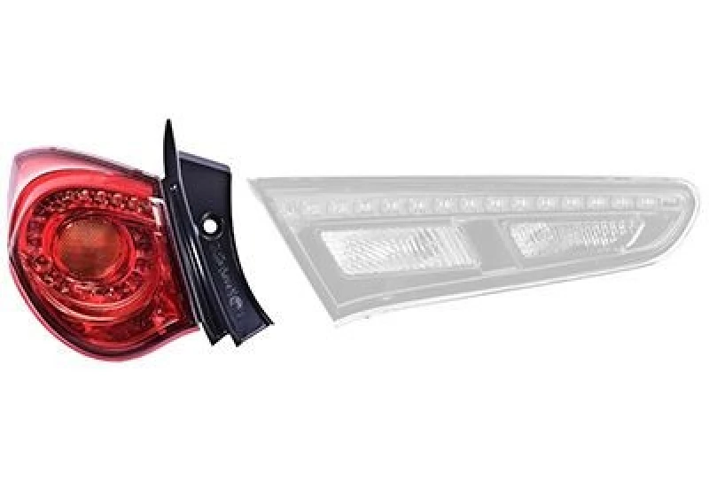 Image of VAN WEZEL 0113921 Rear light Outer section, with bulb holder, Left, LED Combination Rearlight (391)