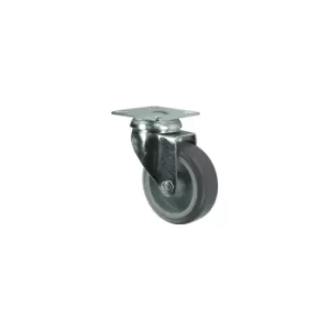 Swivel Plate 50MM Rubber Tyre