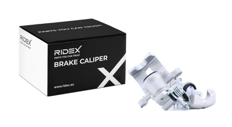 Image of RIDEX 78B1731 Brake caliper Rear Axle, without holder Grey Cast Iron Brake Caliper (78)