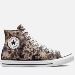 Converse Mens Chuck Taylor All Star Dip Dye Printed Hi-Top Trainers - Black/Hemp/White - UK 9