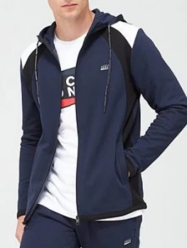 Image of Jack & Jones Conolan Zip Through Hoodie - Navy Blazer Size M Men