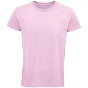 Image of SOLS Mens Crusader Heather Organic T-Shirt (3XL) (Pink)