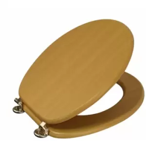 image of Wood Effect 'Oxford' Toilet Seat, Beech - Beech