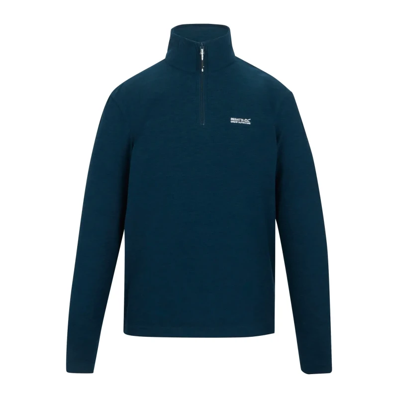 Image of Regatta Regatta Men Thompson Marl Lightweight Half-Zip Fleece in Blue Size: Medium Blue M Male 5063516219309