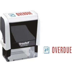 image of Trodat Printy 4912 Self Inking Worded Stamp Blue Red