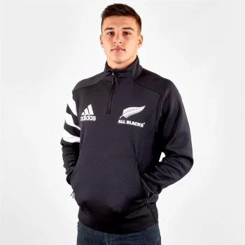 Image of adidas New Zealand All Blacks Half Zip Pullover Mens - Black