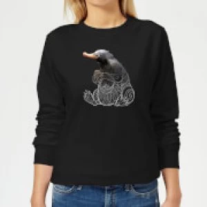 image of Fantastic Beasts Tribal Niffler Womens Sweatshirt - Black - XL