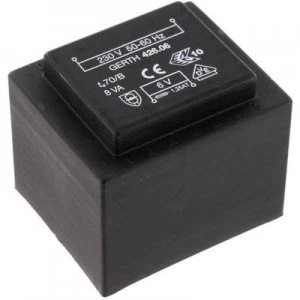 Image of PCB mount transformer 1 x 230 V 2 x 15 V AC 8 VA 266 mA