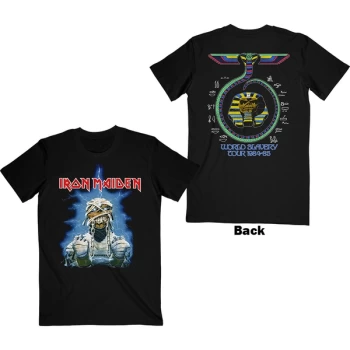 Image of Iron Maiden - World Slavery Tour '84 - '85 Unisex Large T-Shirt - Black