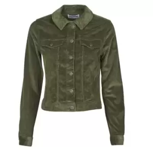 Image of Noisy May NMADA womens Denim jacket in Kaki - Sizes S,L,XS