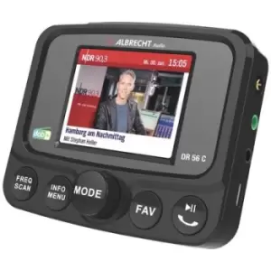 Image of Albrecht DR 56 C DAB+ receiver Bluetooth audio streaming, Handsfree , Charging function, Suction cup