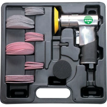 FOS003MK - Mini Random Orbital Sander with 63 Piece Kit in Mould - Kobe Green Line