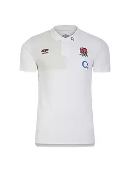 image of Umbro Mens England CVC Polo (O2), White, Size XL, Men