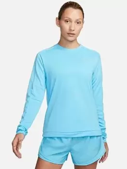 Image of Nike Running Pacer Long Sleeve Crew - Blue Size S, Women