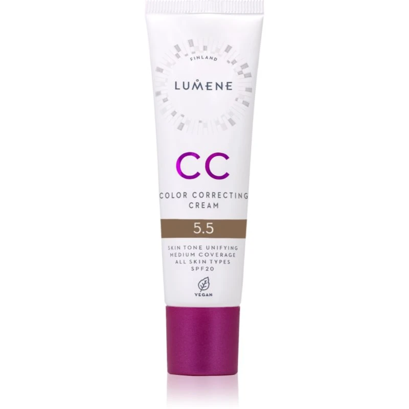 Image of Lumene CC Color Correcting Cream CC cream for even skin tone SPF 20 shade 5.5 (Cool) 30ml