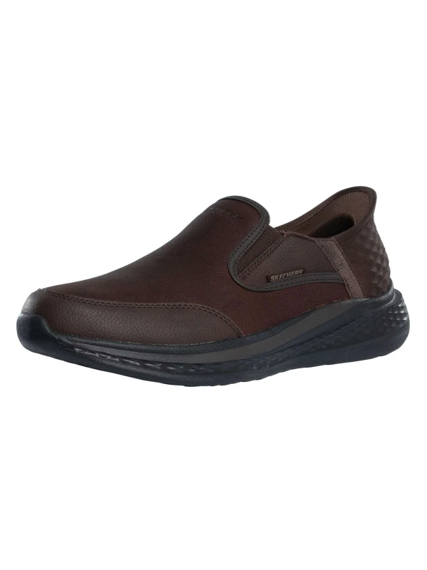 Image of Skechers Slip-ins Relaxed Fit Slade Cooper Trainers Red/Brown 11 UK