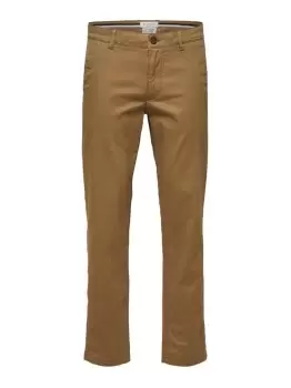 image of SELECTED Straight Fit Flex - Chinos Men Brown