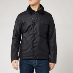 image of Barbour Storm Force Mens Bunt Wax Jacket - Navy - S