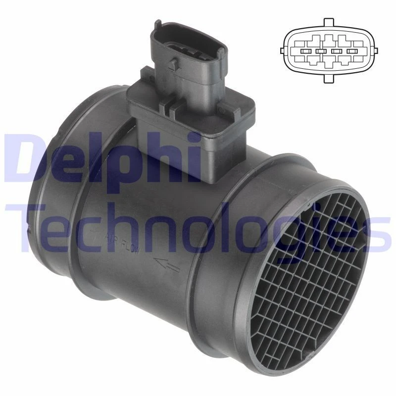 Image of DELPHI Mass air flow sensor DELPHI AF10698-12B1
