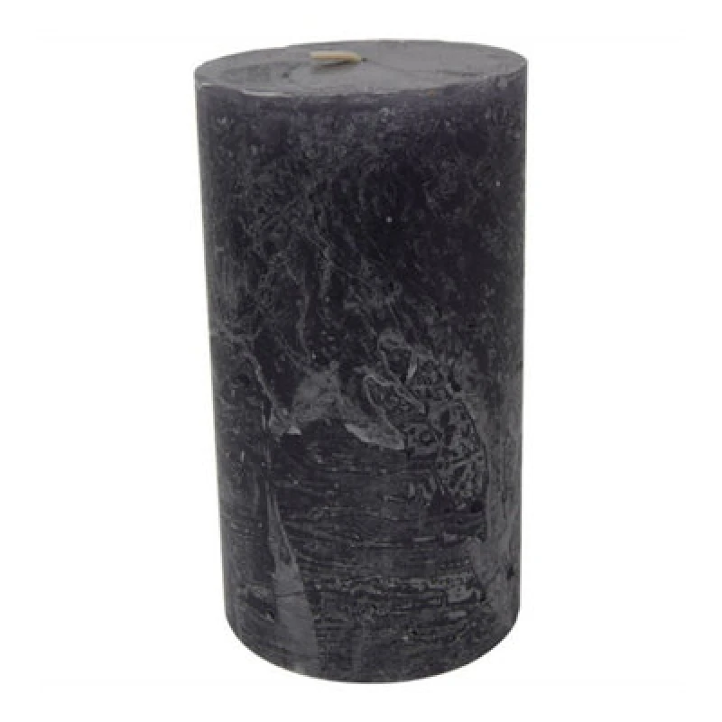 Image of Buttercup Farm Libra Rustica Pillar Candle - Paraffin - L7 X W7 X H12cm - Dark Grey