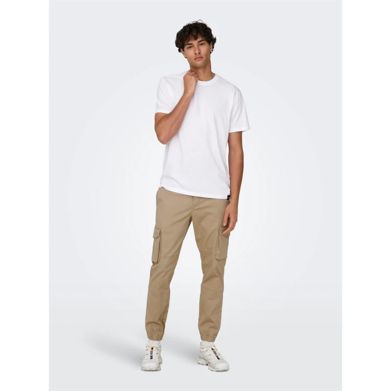 Image of Only and Sons Mens Carter Cargo Trousers Chinchilla male 36W R