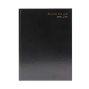 image of Academic Diary Day Per Page A5 Black 2023-2024 KF1A5ABK23