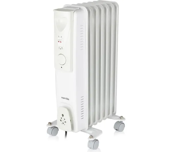 image of WARMLITE WL43003YW Portable Oil-Filled Radiator - White