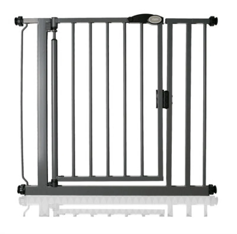 Image of Bettacare Auto Close Pet Gate, 82.2Cm - 89.2Cm, Slate Grey, Pressure Fit Stair Gate For Dog & Puppy