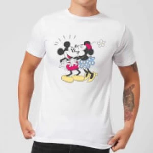 Image of Disney Mickey Mouse Minnie Kiss T-Shirt - White - 3XL